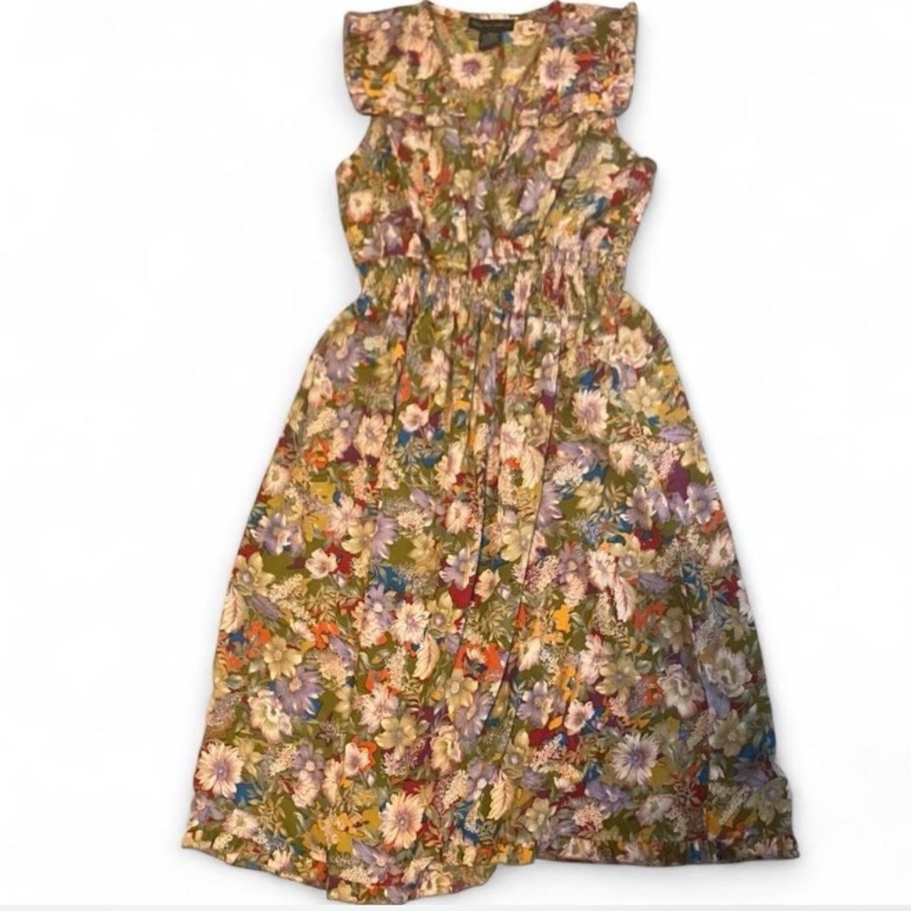 Floral Ruffle Midi Dress - Picture 2 of 5